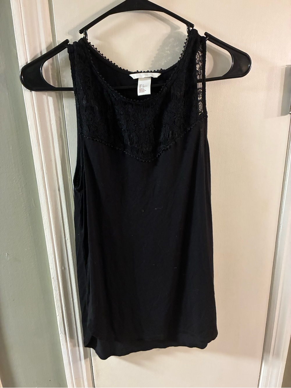 H&M Women's Sleeveless Tank Top Cami Size S Small Black